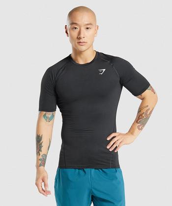 Gymshark Element Baselayer Muške T Shirts Crne | HR 2178RVD